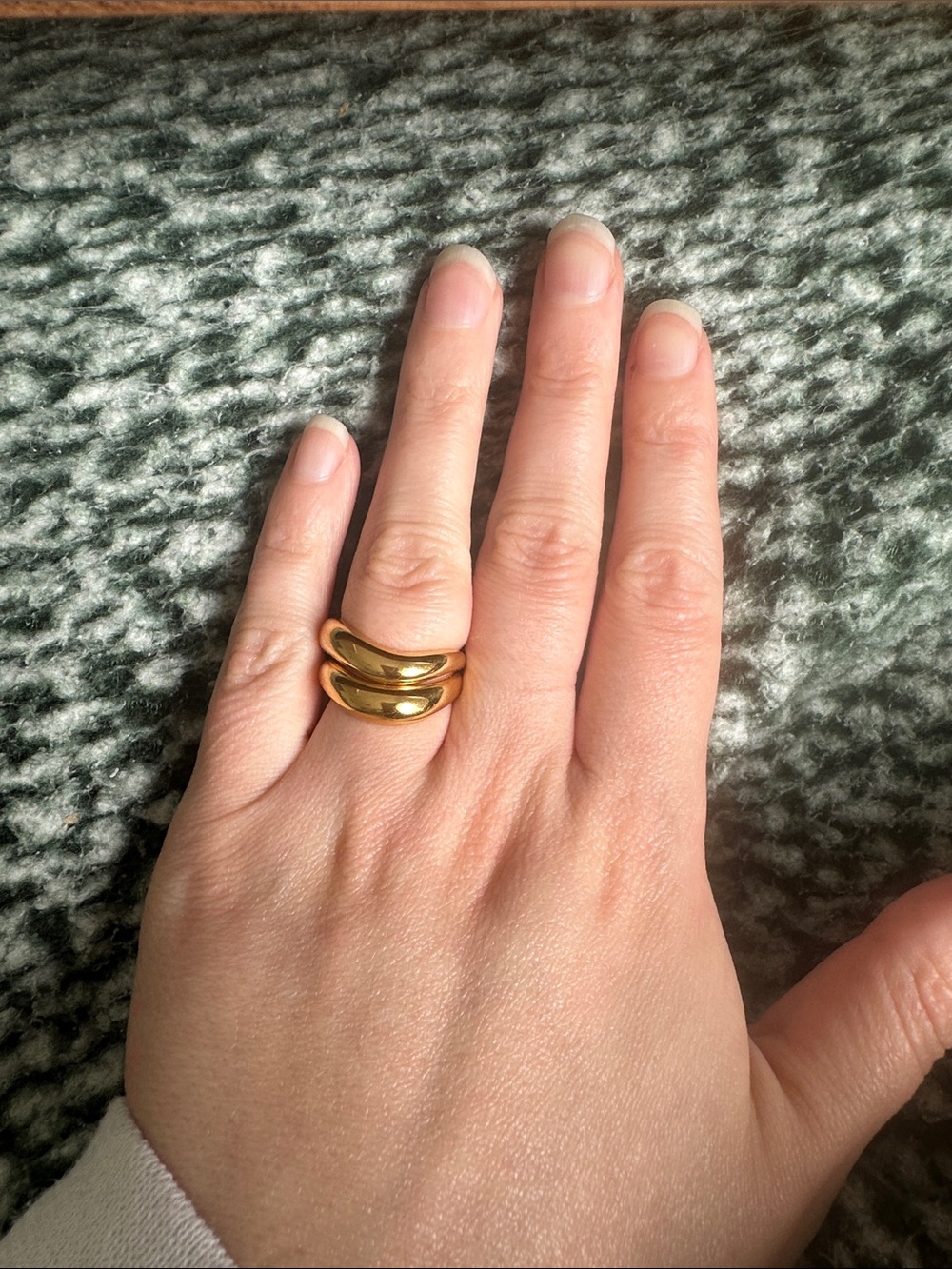 Gold Double Dome Wrap Ring for Women - Atolea